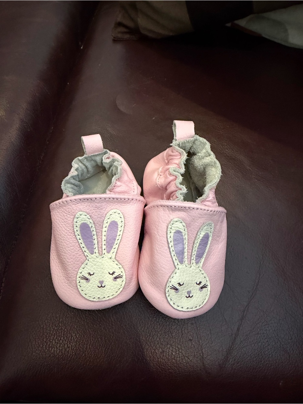 Joe Fresh Bunny Leather Booties 0-6 M